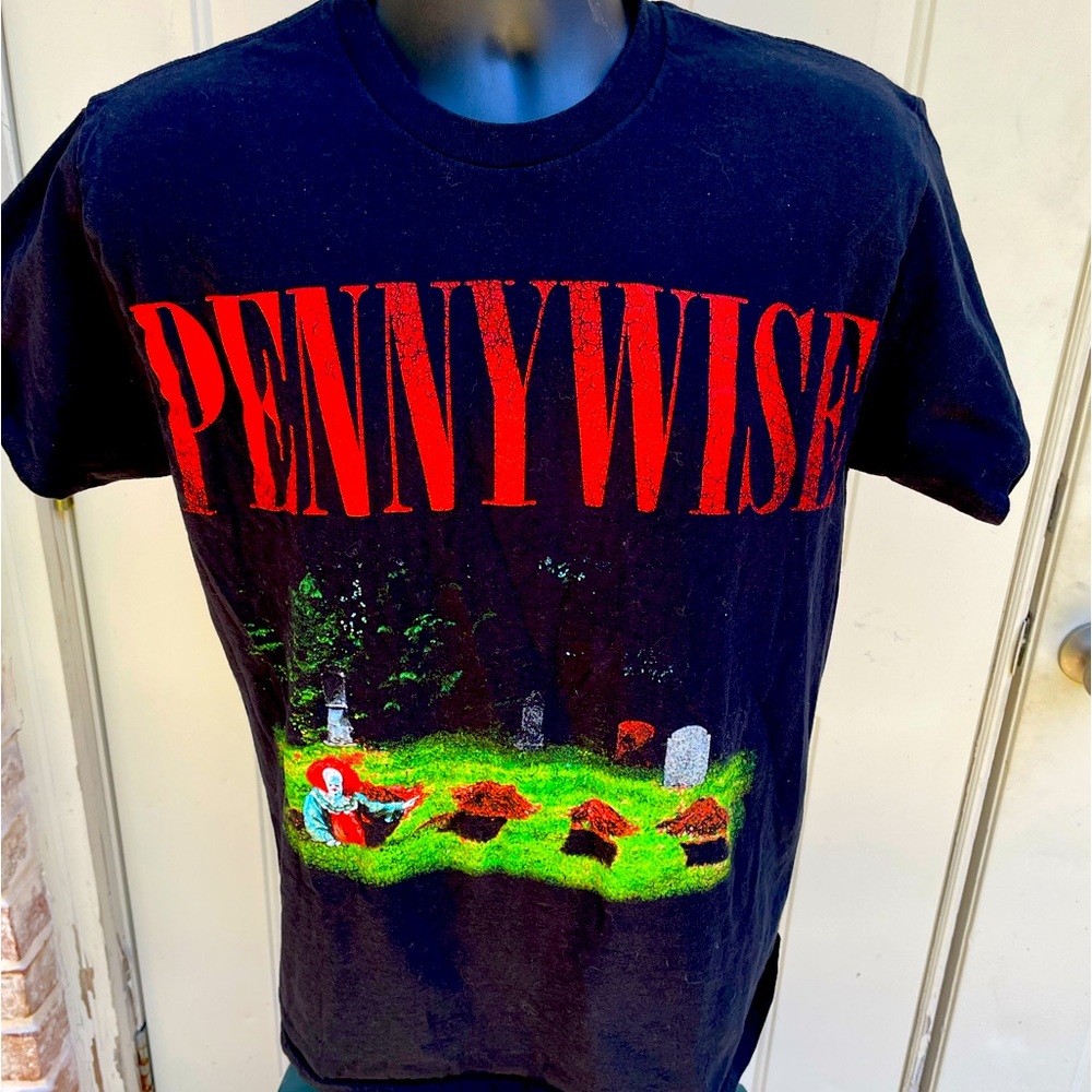It, Pennywise, Black, Short Sleeve, Shirt, Size Medium